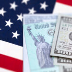 Social Security Check US Treasury - USA Flag